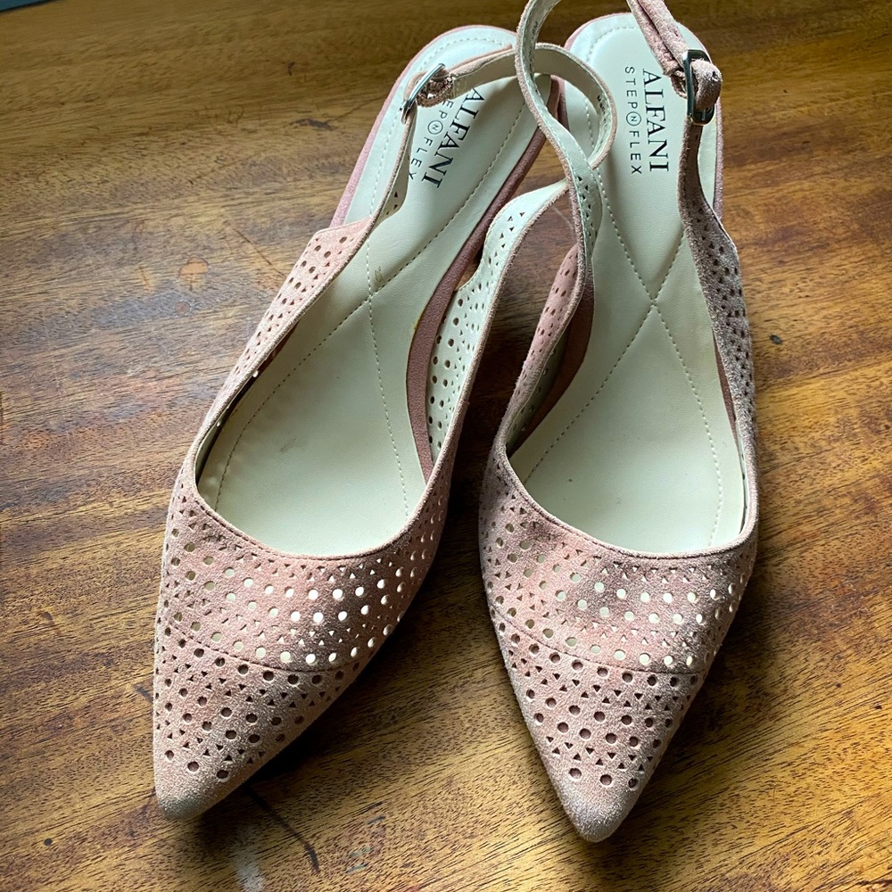 Alfani Pink Suede Heels - Size 8